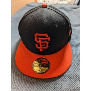 New Era San Francisco Giants 59FIFTY Fitted Baseball Cap Black Orange 7 3/8